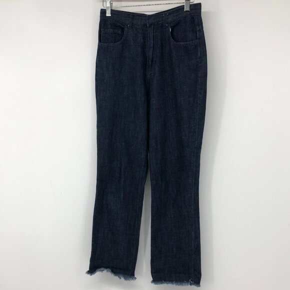 Marques Almeida Dark Wash loose leg raw hem 5 pocket jeans size 8 - Picture 13 of 13